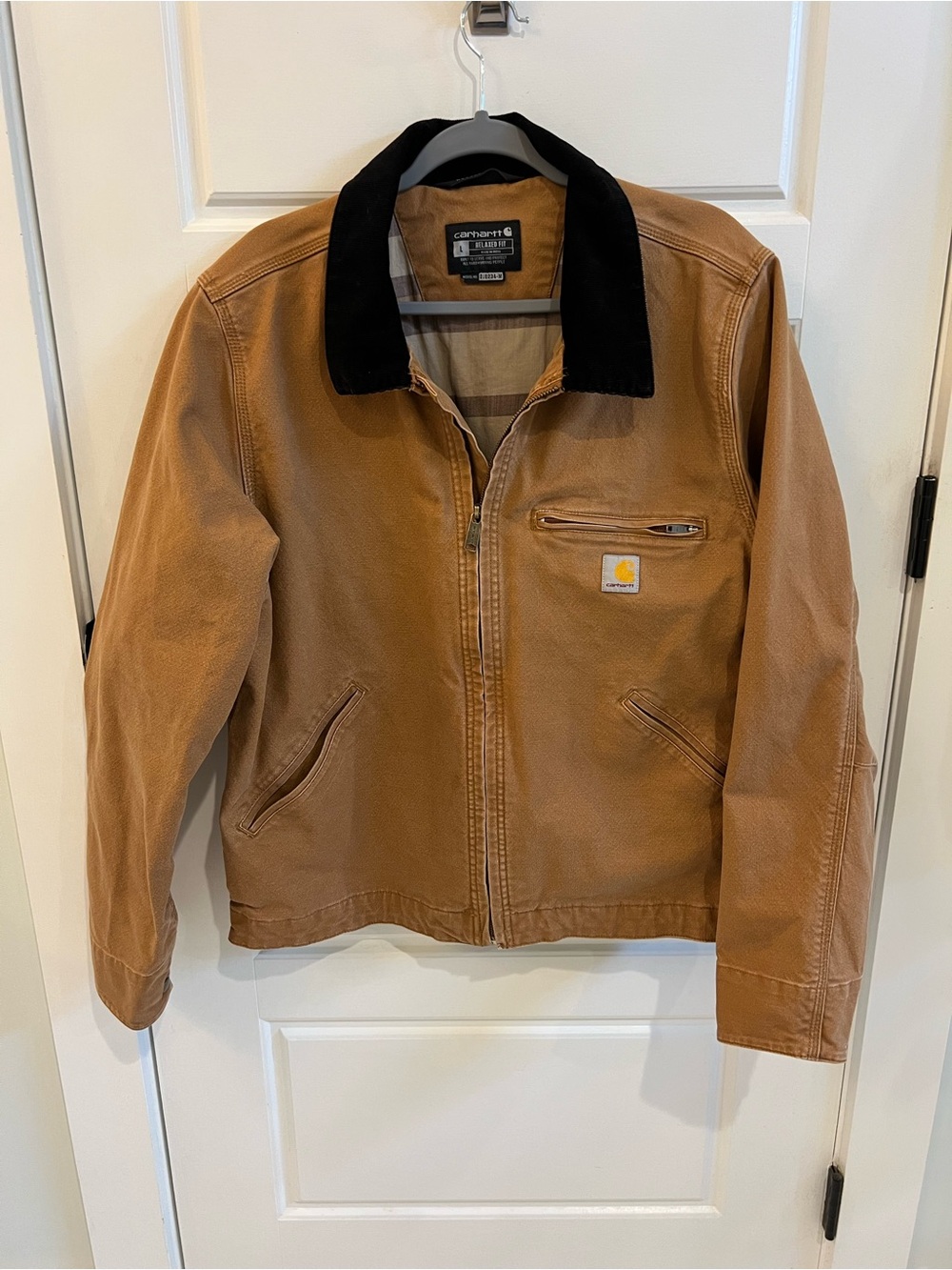 Carhartt Brown/Tan Detroit Jacket with Corduroy Collar